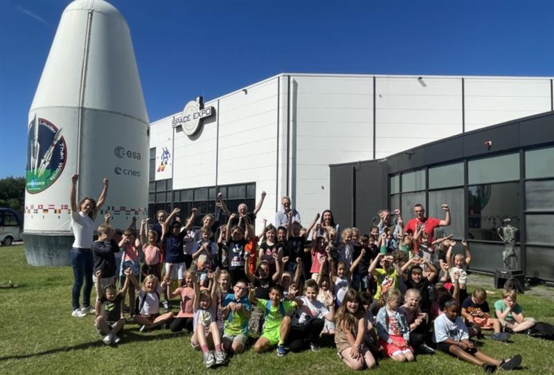 Winnaars Mission X op VIP-bezoek bij Space Expo 