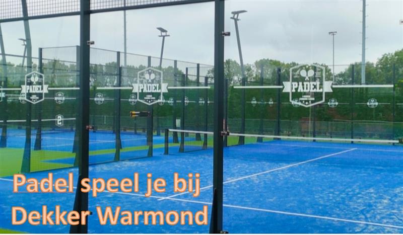 Padelbanen bij Dekker Warmond speciaal voor sportverenigingen
