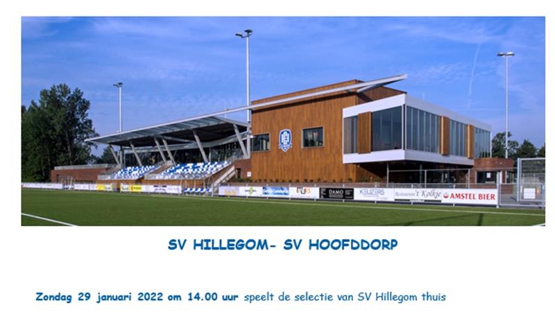 SV HILLEGOM- SV HOOFDDORP   Zondag 29 januari 2022 