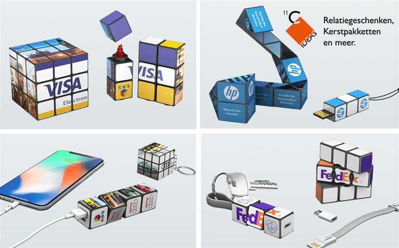 De Original Rubik's&reg; Cube met bedrukking  is een uniek relatiegeschenk