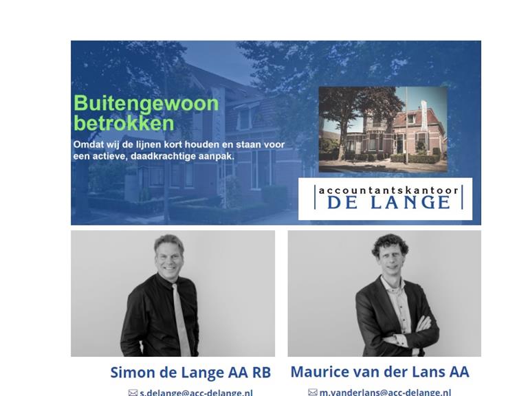 Accountantskantoor de Lange met advies over NOW6