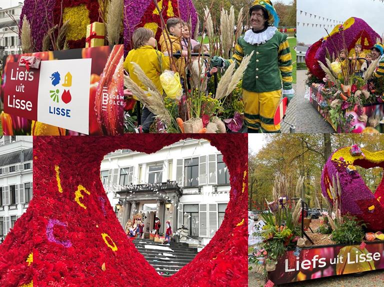 Lisse bezoekt Sinterklaas defil&eacute; met een corsowagen