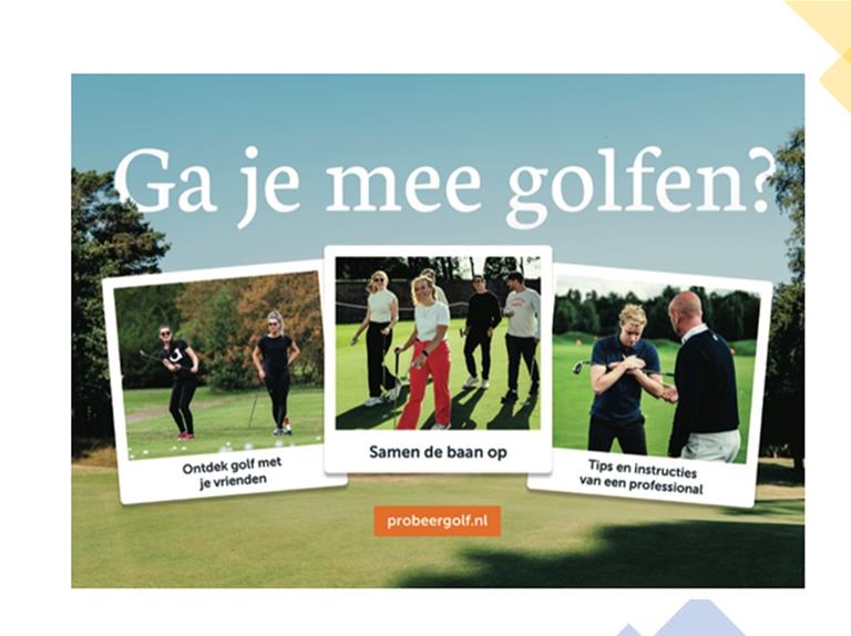 Beginnen met golf jong of iets ouder kom uit je zetel