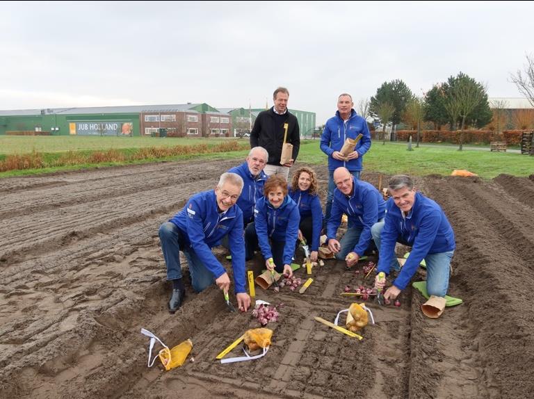 Plantmoment corso in proeftuin nieuwe opbouwlocatie JUB Holland