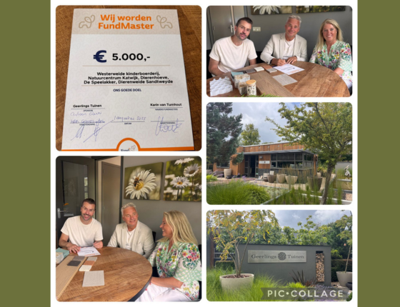 Geerlings Tuinen steunt vijf lokale goede doelen met &#8364; 5.000 via FundMasters