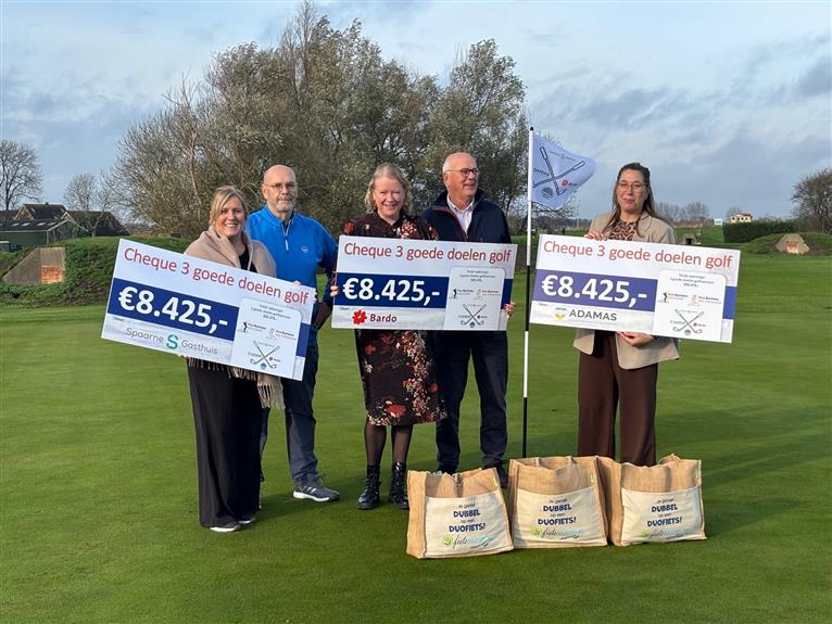 Alleen maar winnaars bij het Drie Goede Doelen Golftoernooi op de Haarlemmermeersche Golfclub